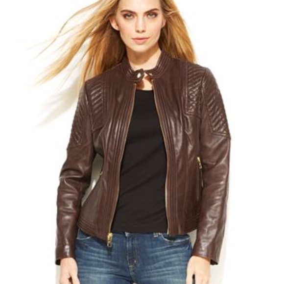 Michael Kors Quilted Leather Jacket - Picture 5 of 5